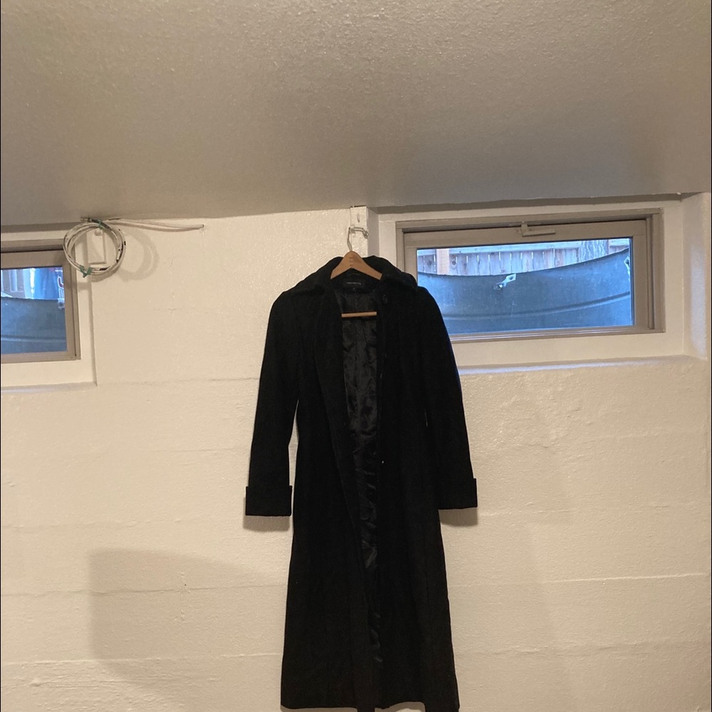 JONES NEW YORK BLACK FLOOR LENGTH JACKET